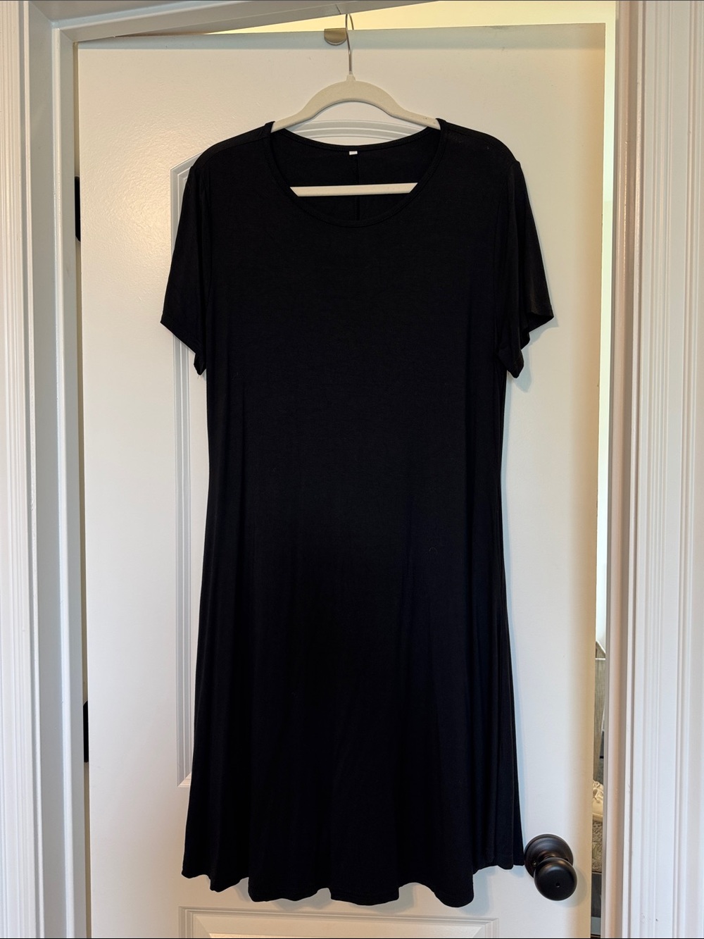 Amazon Black Short Sleeve Midi Dress